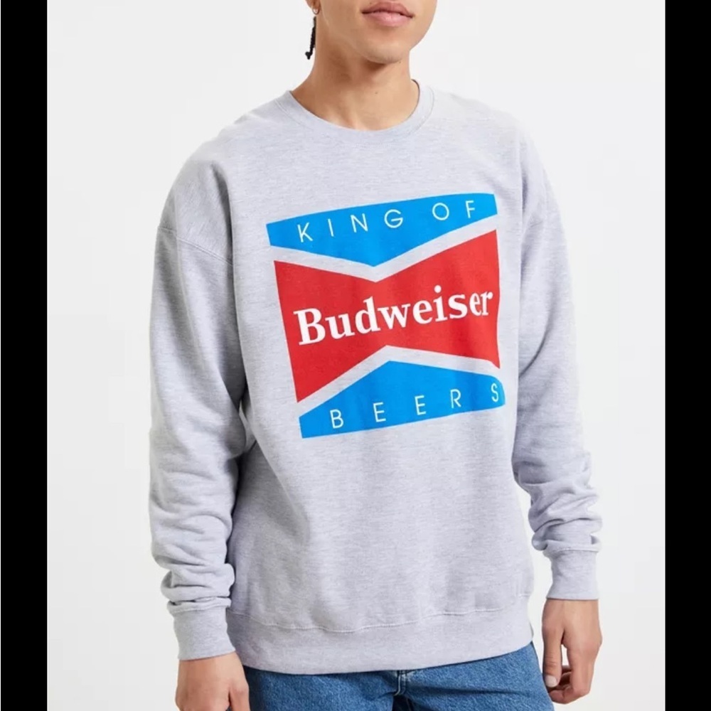 Urban Outfitters Budweiser King of Beers grey Sweatshirt Small Unisex